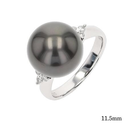黒蝶パールファッションリング 10mm #67001