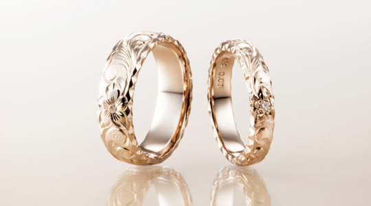 バレルタイプ4mm K18PG(結婚指輪)